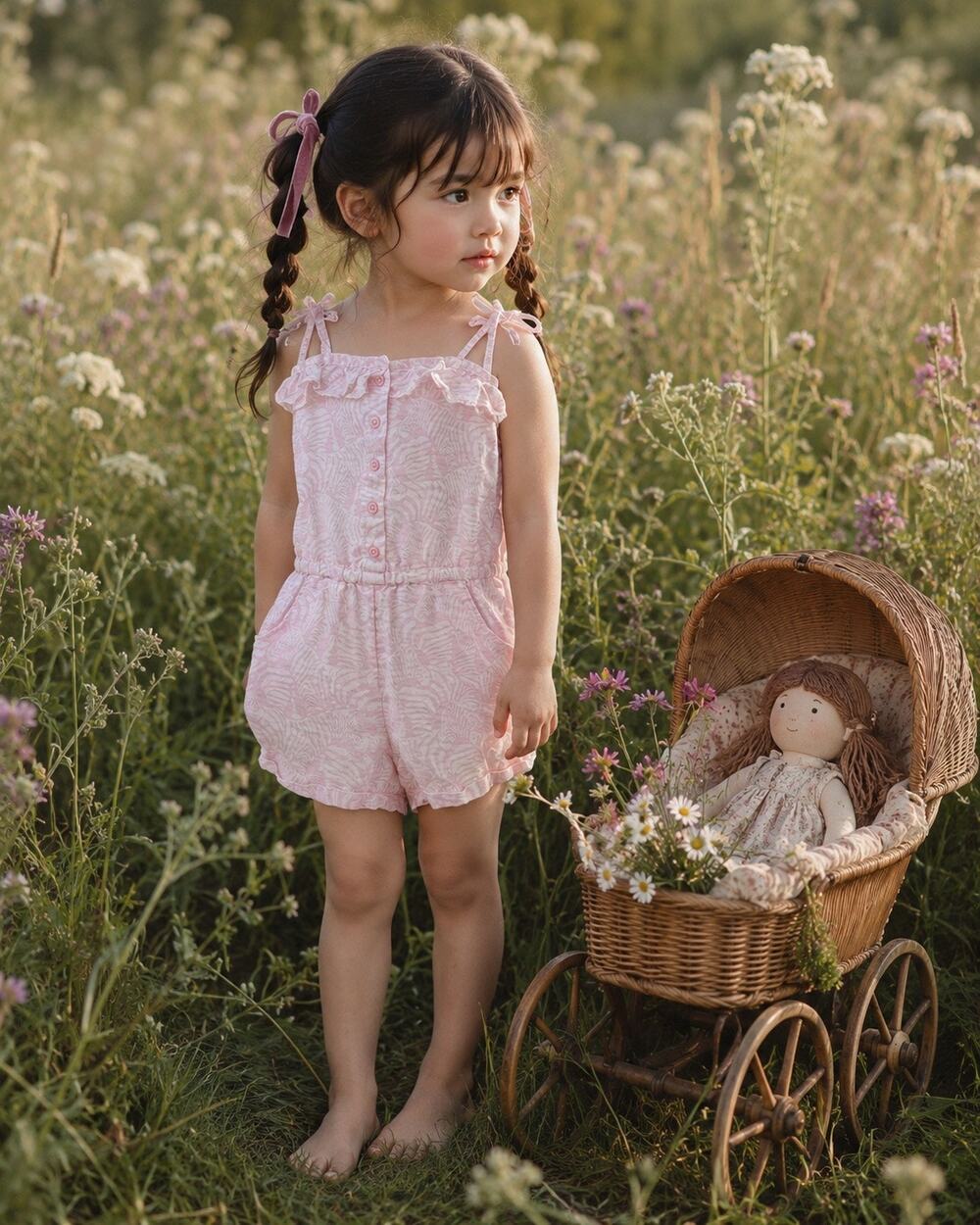 Like New Baby Gap Breezy Linen Ruffled Playsuit Romper 4